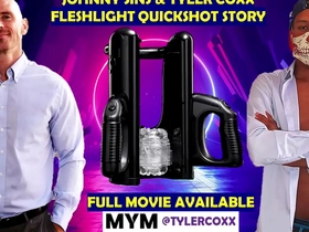 Fleshlight quickshot launch story (tyler coxx & johnny sins) teaser - branle sur zoom pour le lancement du nouveau jouet sexuel