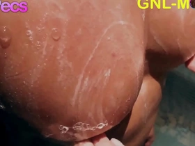 Hot pecs getting worshipped and played in the shower!