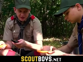 Two hot twink boyscouts anal sex in camping tent-scoutboys.net