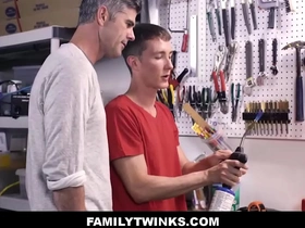 Skinny twink step son fucked by in garage - bill farnsworth, peter pounder