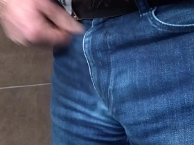 Peeing old cock 4