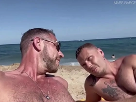 Getting horny at the beach with simon and great creampie after
