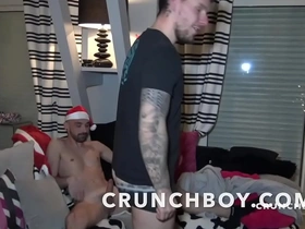Real french straight boy fucked by his friend dresses in santa claus for surprise for christmas