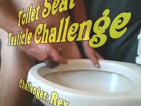 Toilet seat challenge: challenger rex's testicles